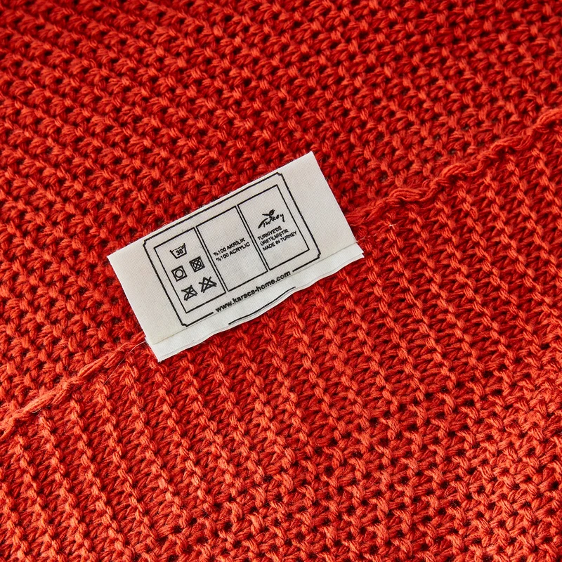 Karaca Home Terracotta Strickdecke Öko-Tex zertifiziert