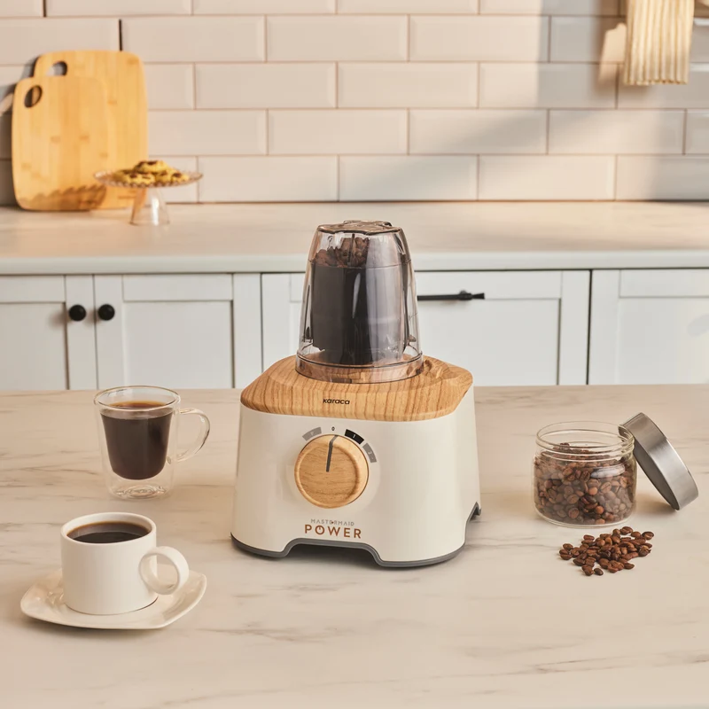 Karaca Mastermaid Power Multifunktionaler 10-in-1 Küchenroboter 2000W Wood Craft