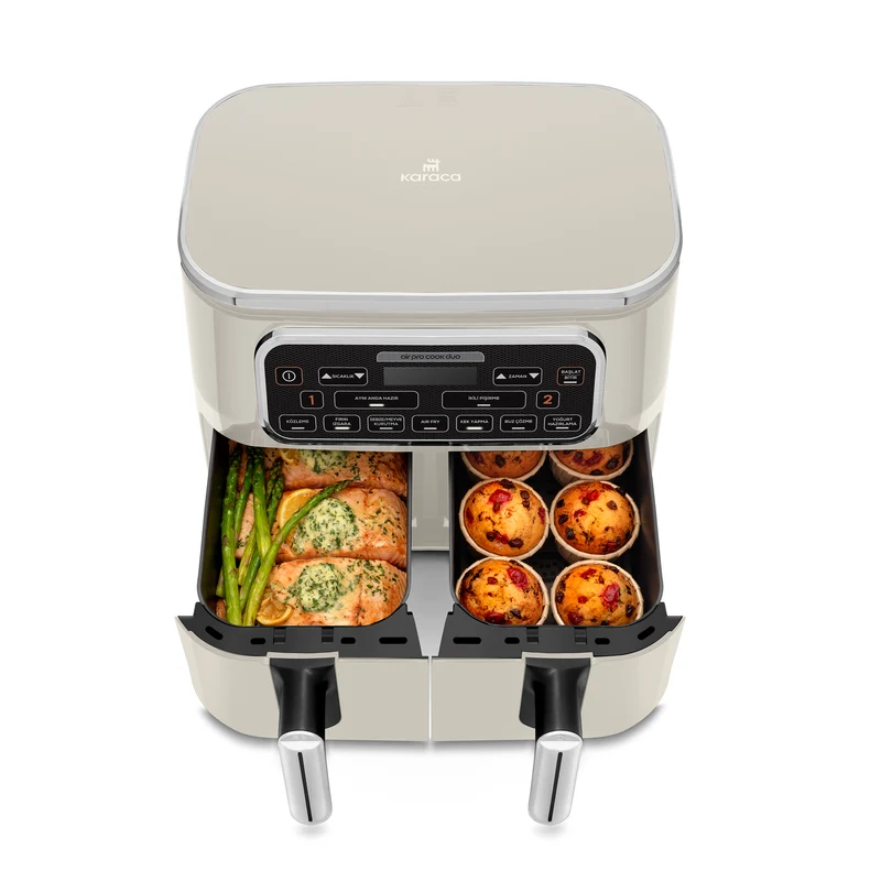 Karaca Air Pro Cook Duo Köz XXXL Airfryer Iconic Beige 8L