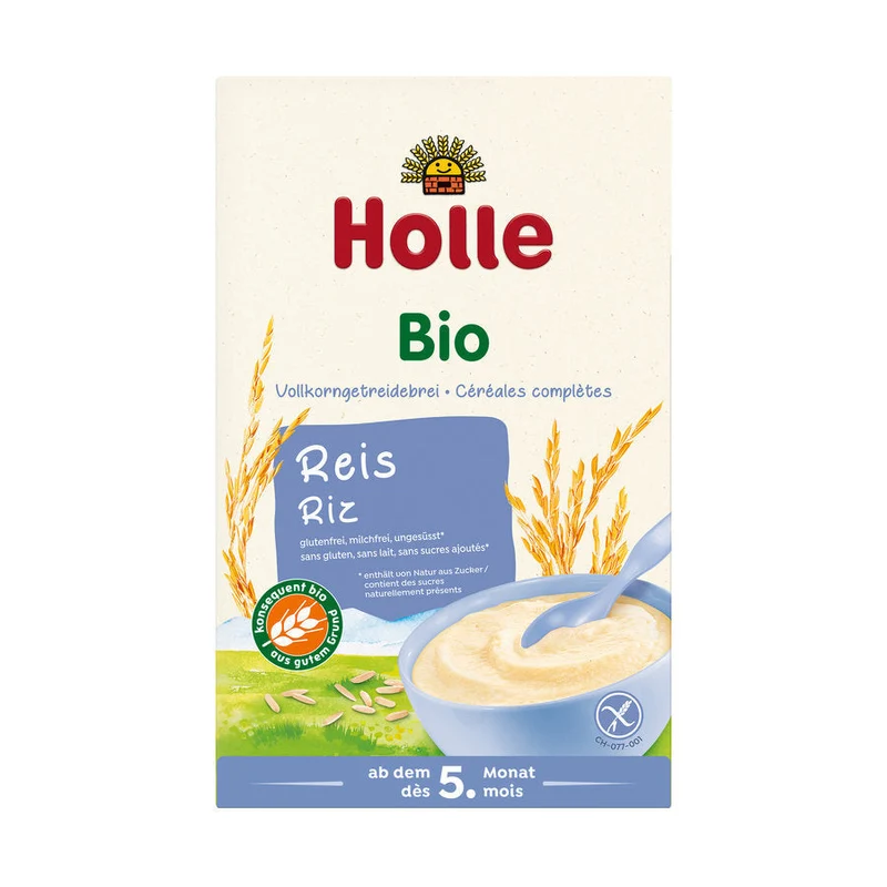 Holle Bio-Babybrei Vollkorn-Reisflocken (3er Pack)