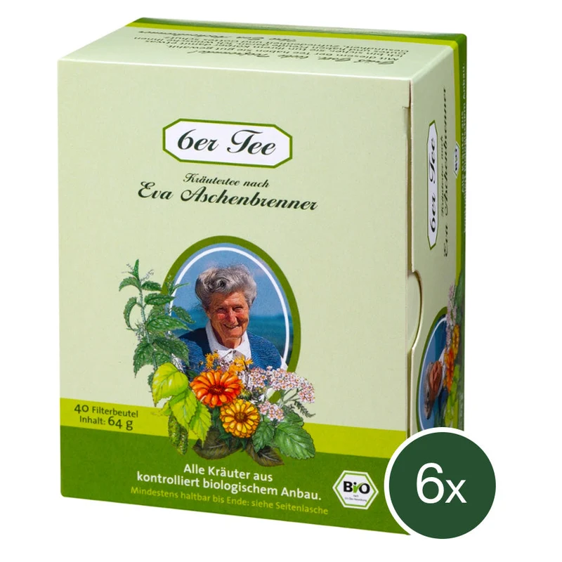 Eva Aschenbrenner 6er Tee im 6er Pack - 40 Filterbeutel (6 x 40 FB)