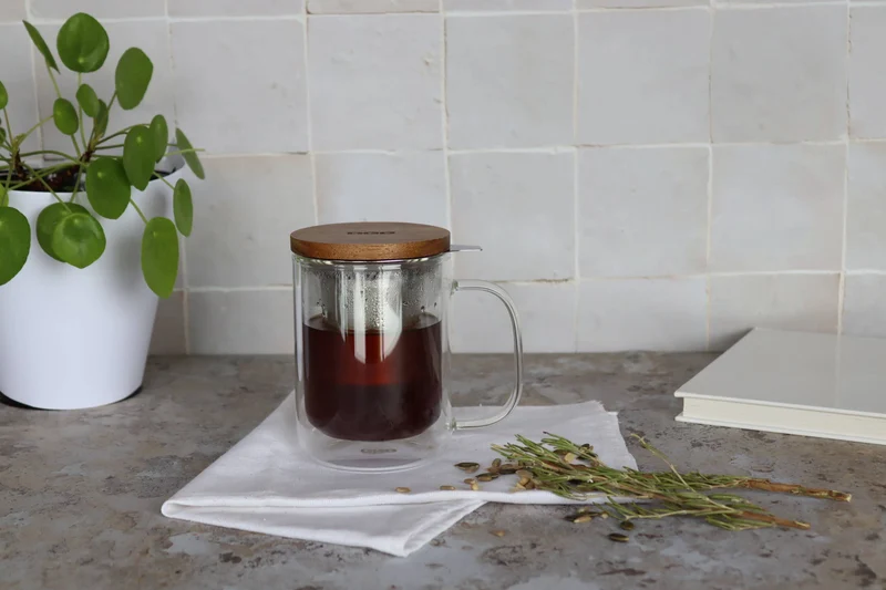 Ogo living | Gustave doppelwandige Teetasse Glastasse Tasse | Glas | 350 ml