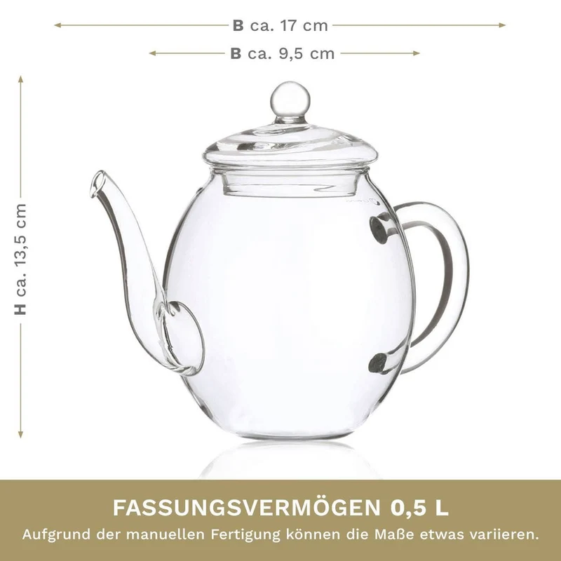 Creano | Teeblumen Mix | Geschenkset | ErblühTee | mit Glaskanne