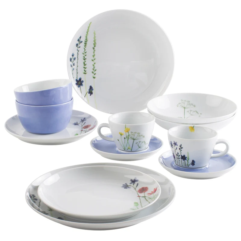 KAHLA Five Senses Wildblume Design 2 Go Set 12tlg. Wildblume blau/rot