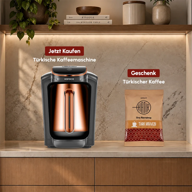 Karaca Hatır Neo Inox Türkische Kaffeemaschine, 735 W, 300 ml, Bronze