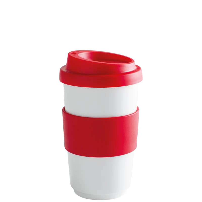 KAHLA fillit Becher 0,40 l + Trinkdeckel cherry red