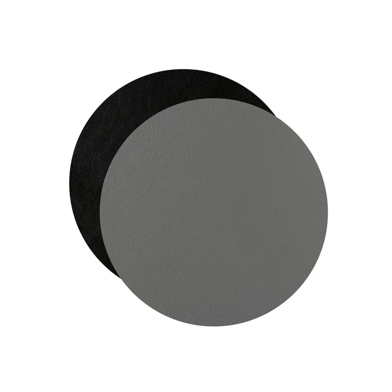 Leather Round PLACEMAT & Napkin Rings BOTTEGA by Ekaterina Borovkova for ADJ STYLE