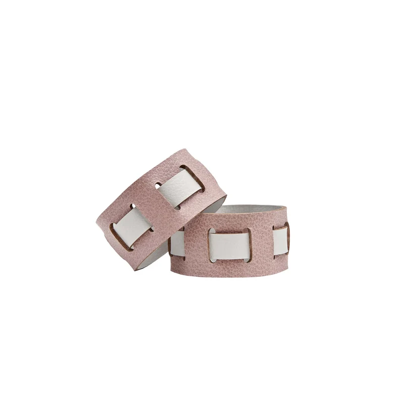 Leather Round PLACEMAT & Napkin Rings BOTTEGA by Ekaterina Borovkova for ADJ STYLE