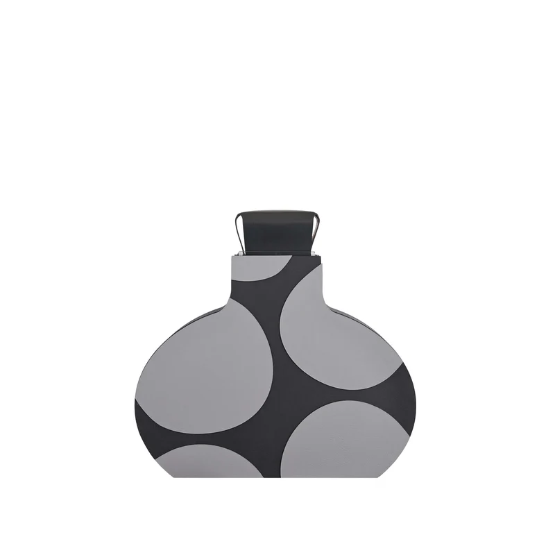 Leather Decorative Object VASE OTTO GRAPHIC by Gianpaolo Venier for ADJ STYLE
