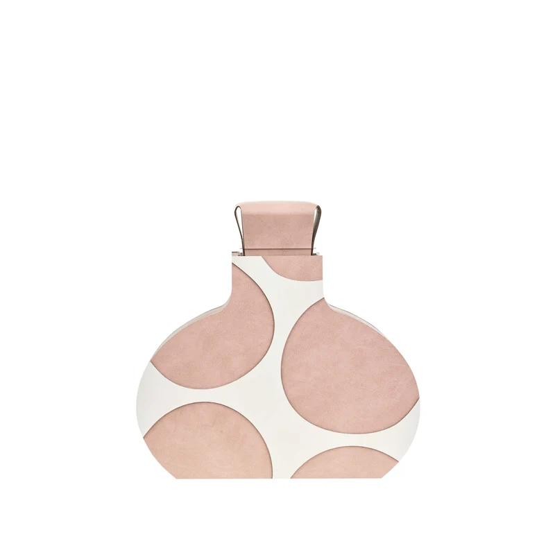Leather Decorative Object VASE OTTO GRAPHIC by Gianpaolo Venier for ADJ STYLE