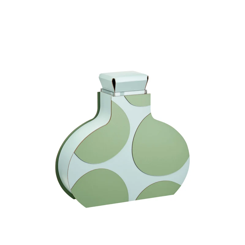 Leather Decorative Object VASE OTTO GRAPHIC by Gianpaolo Venier for ADJ STYLE