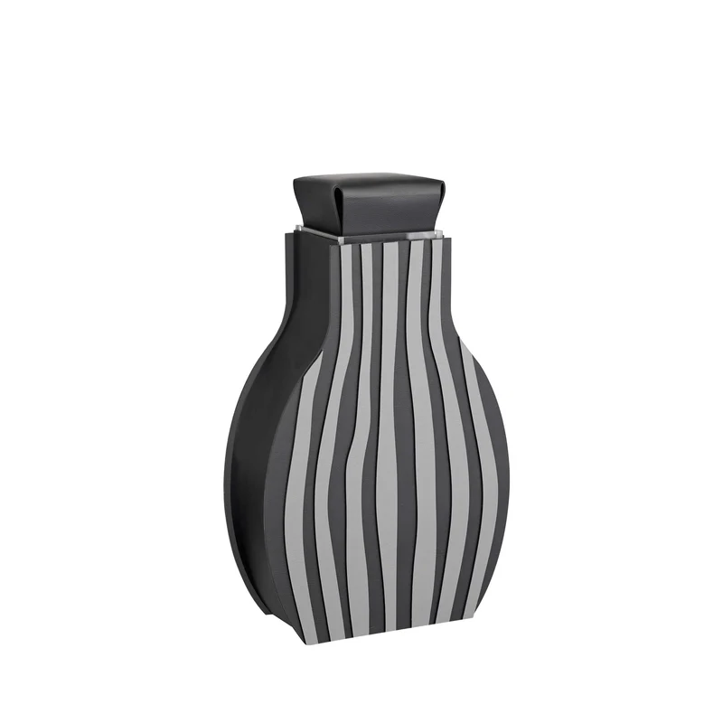 Leather Decorative Object VASE OTTO GRAPHIC by Gianpaolo Venier for ADJ STYLE