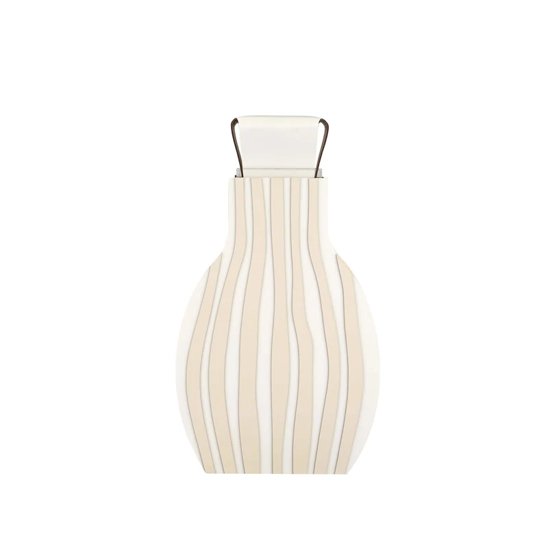 Leather Decorative Object VASE OTTO GRAPHIC by Gianpaolo Venier for ADJ STYLE