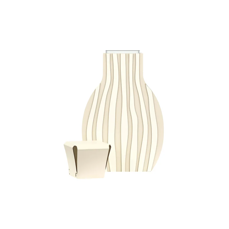 Leather Decorative Object VASE OTTO GRAPHIC by Gianpaolo Venier for ADJ STYLE