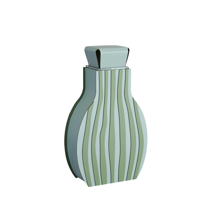 Leather Decorative Object VASE OTTO GRAPHIC by Gianpaolo Venier for ADJ STYLE