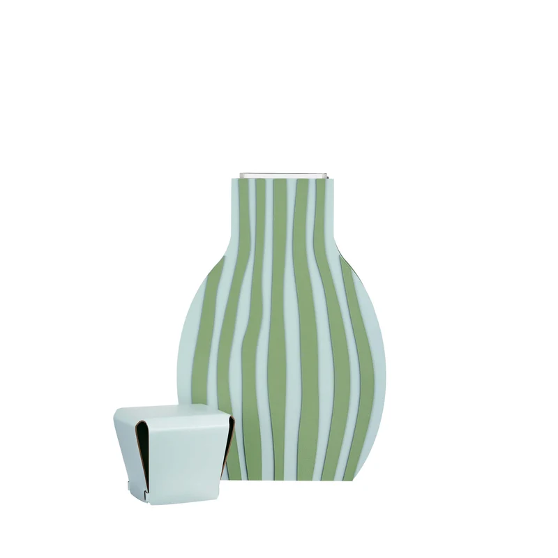 Leather Decorative Object VASE OTTO GRAPHIC by Gianpaolo Venier for ADJ STYLE