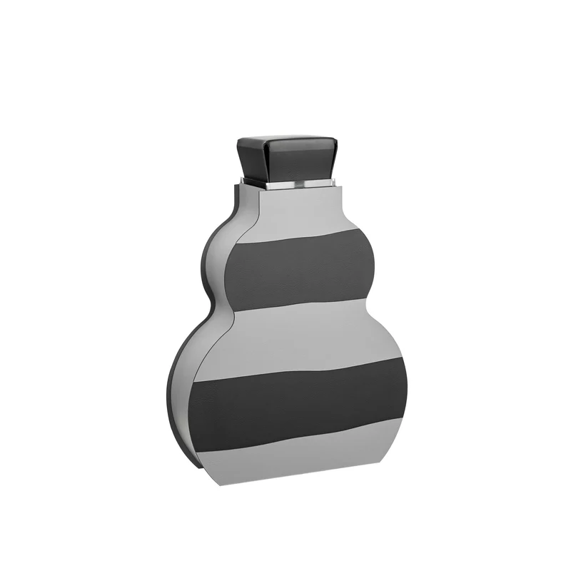 Leather Decorative Object VASE OTTO GRAPHIC by Gianpaolo Venier for ADJ STYLE