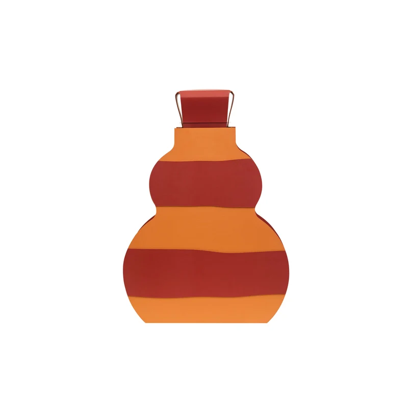 Leather Decorative Object VASE OTTO GRAPHIC by Gianpaolo Venier for ADJ STYLE