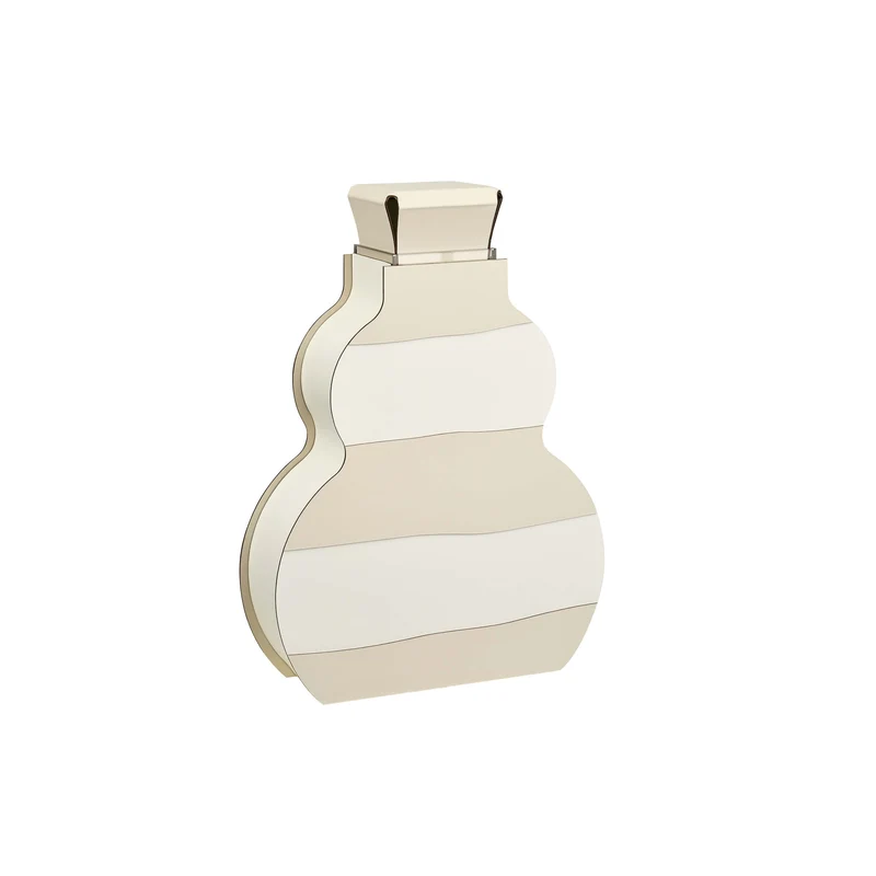 Leather Decorative Object VASE OTTO GRAPHIC by Gianpaolo Venier for ADJ STYLE