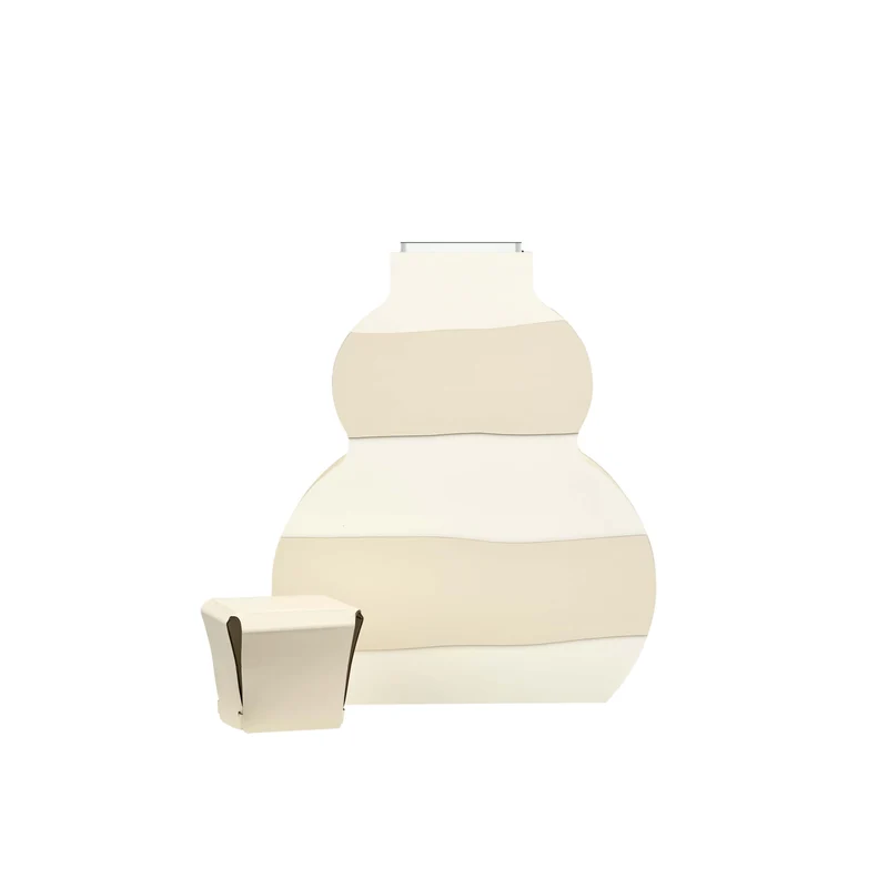 Leather Decorative Object VASE OTTO GRAPHIC by Gianpaolo Venier for ADJ STYLE