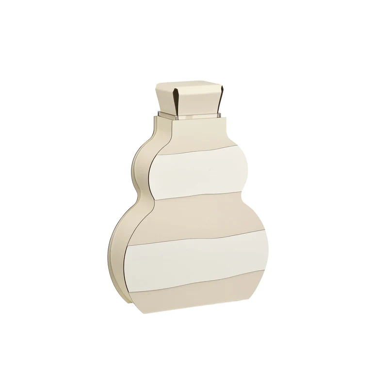 Leather Decorative Object VASE OTTO GRAPHIC by Gianpaolo Venier for ADJ STYLE