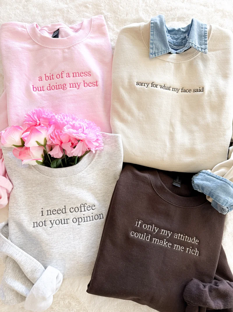 Embroidered Gildan Sweatshirts & Comfort Colors Tees