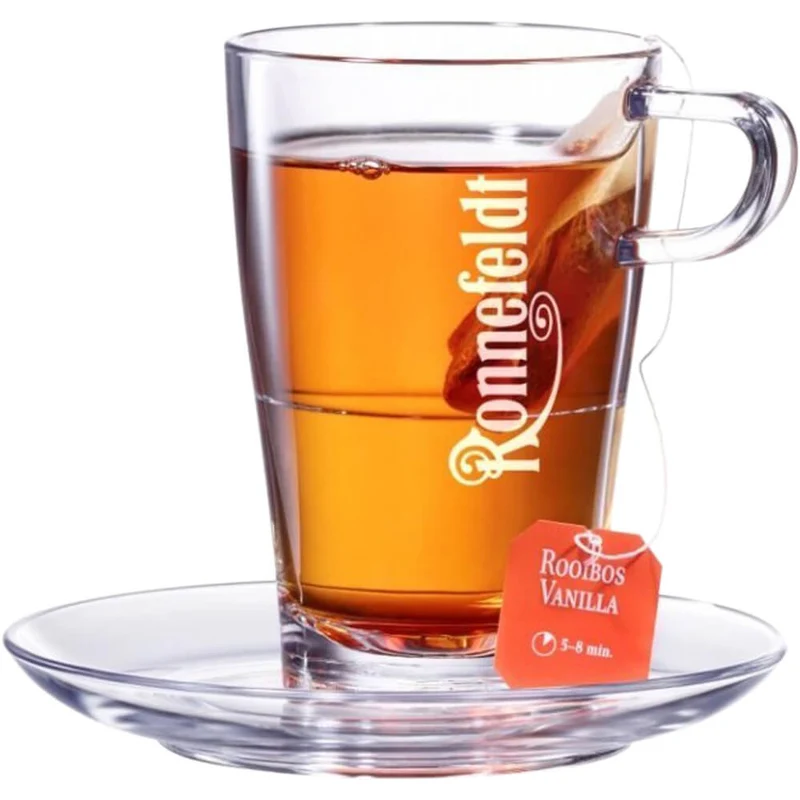 Glastasse mit innen liegender Stapelkante