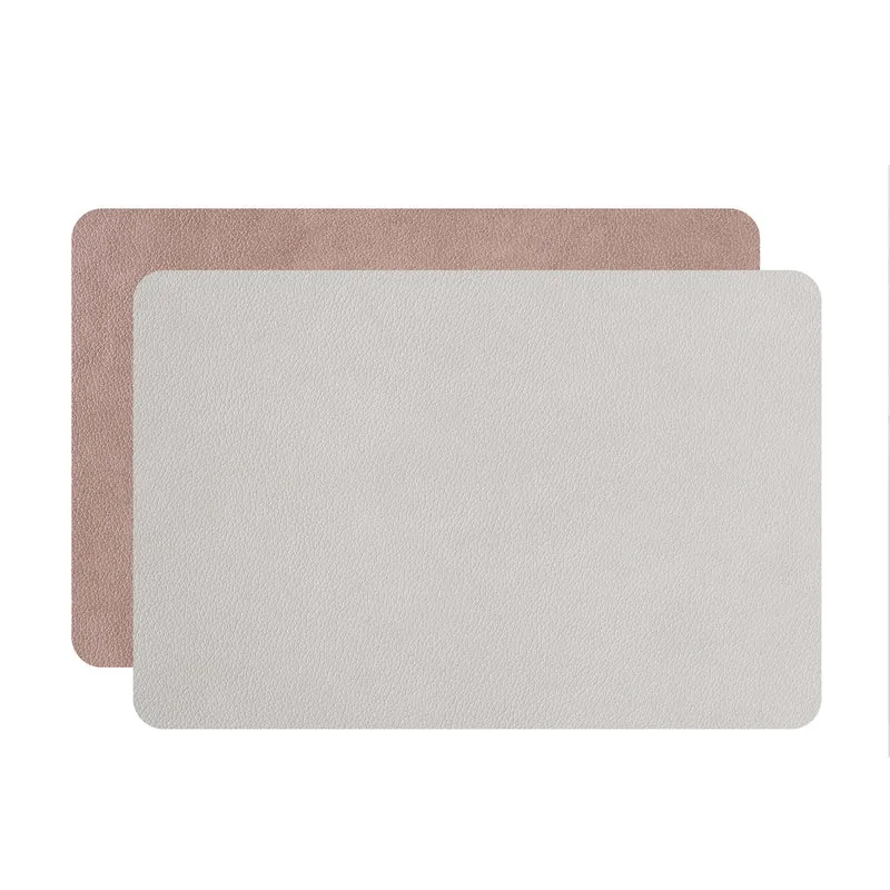 Leather Rectangular PLACEMAT & Napkin Rings BOTTEGA by Ekaterina Borovkova for ADJ STYLE