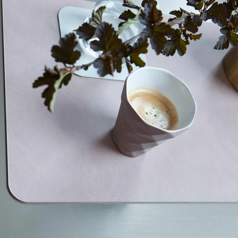 Leather Rectangular PLACEMAT & Napkin Rings BOTTEGA by Ekaterina Borovkova for ADJ STYLE