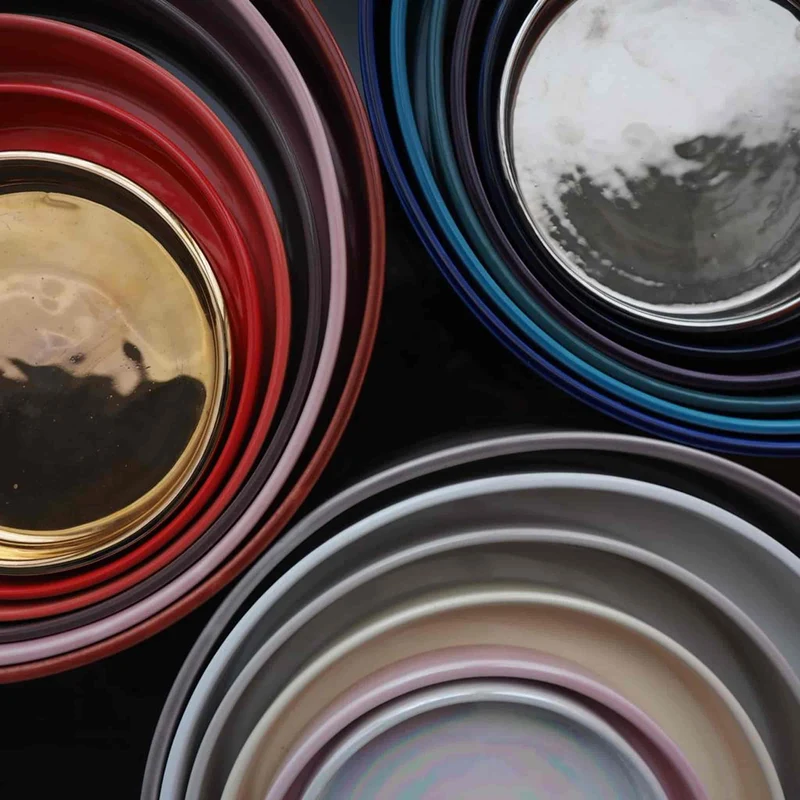 Ceramic Concentric Platters LA CERCHIA - I BASTIONI Set of Six by Germana Scapellato for Wtfb