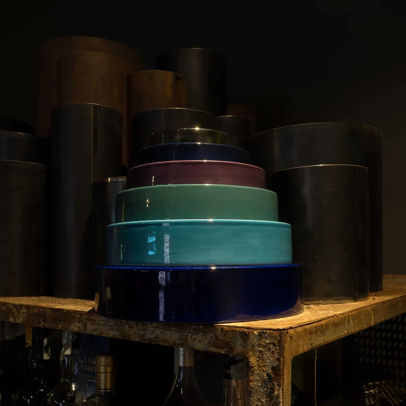 Ceramic Concentric Platters LA CERCHIA - NAVIGLI Set of Six by Germana Scapellato for Wtfb