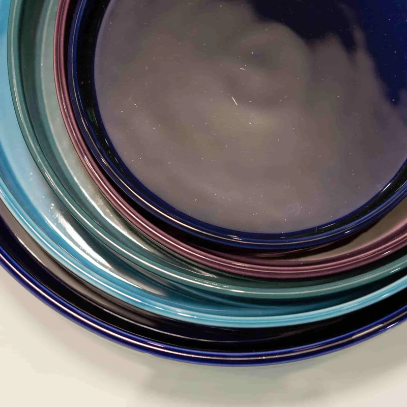 Ceramic Concentric Platters LA CERCHIA - NAVIGLI Set of Six by Germana Scapellato for Wtfb