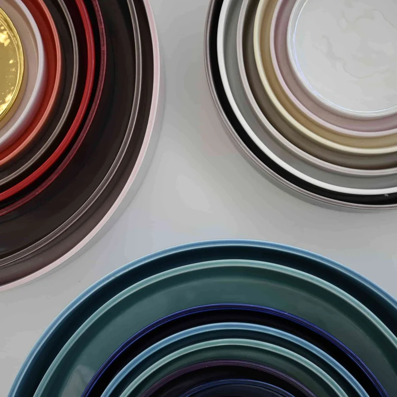 Ceramic Concentric Platters LA CERCHIA - NAVIGLI Set of Six by Germana Scapellato for Wtfb