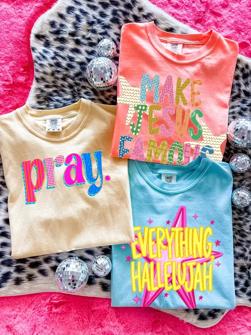 Neon Jesus Vibes Comfort Color Tees