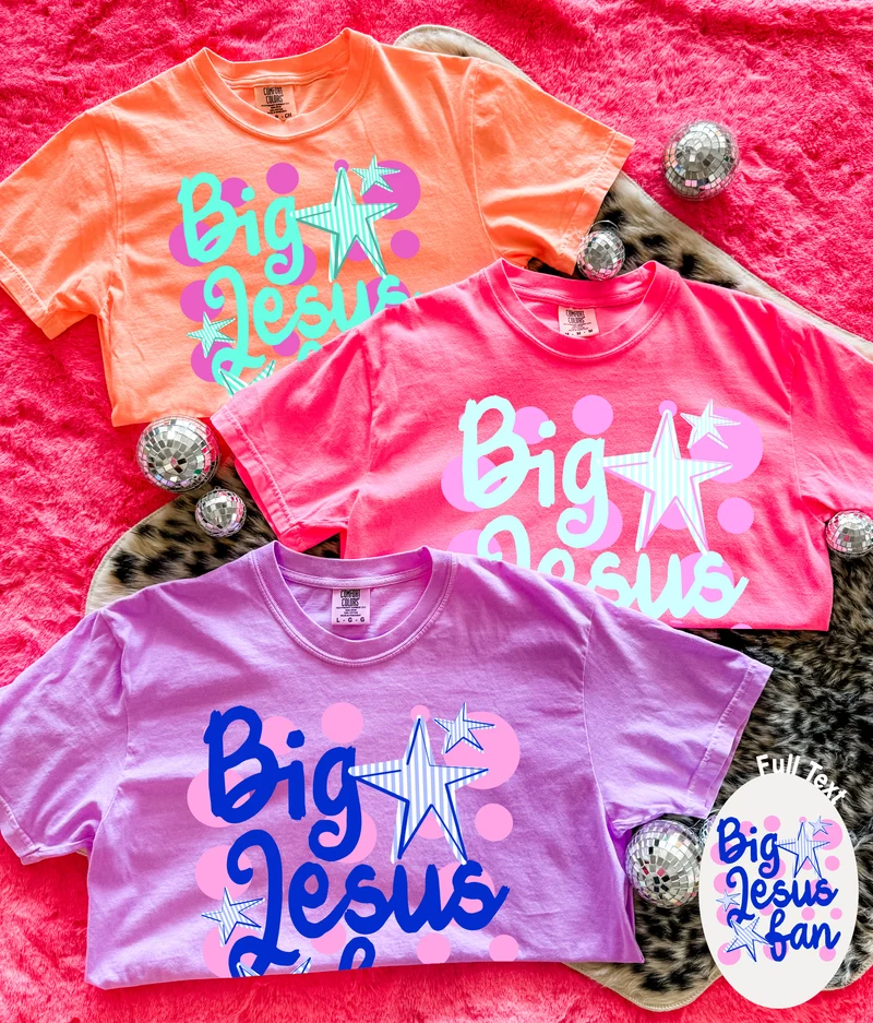Neon Jesus Vibes Comfort Color Tees