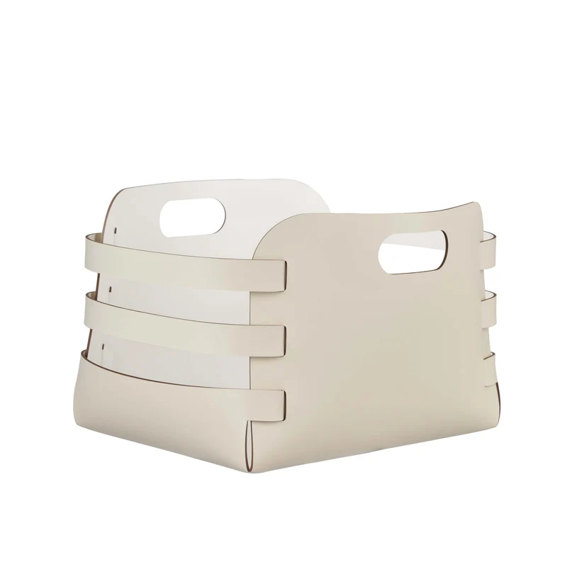 Leather Basket RIGA by Ekaterina Borovkova for ADJ STYLE