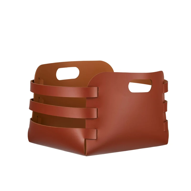 Leather Basket RIGA by Ekaterina Borovkova for ADJ STYLE