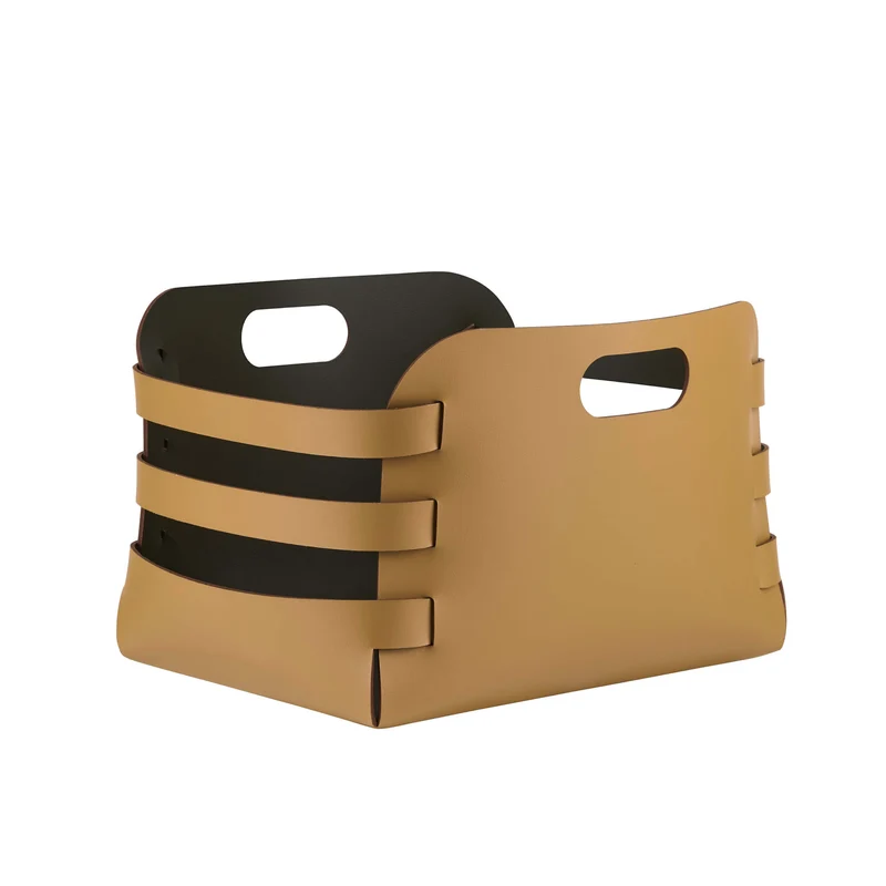 Leather Basket RIGA by Ekaterina Borovkova for ADJ STYLE