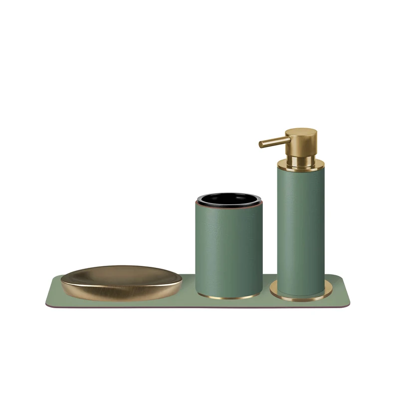 Leather Bathroom Set by Ekaterina Borovkova for ADJ STYLE