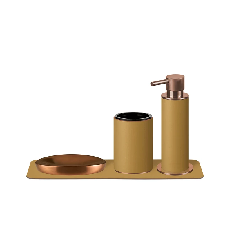 Leather Bathroom Set by Ekaterina Borovkova for ADJ STYLE