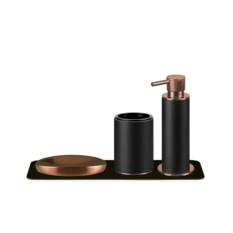 Leather Bathroom Set by Ekaterina Borovkova for ADJ STYLE