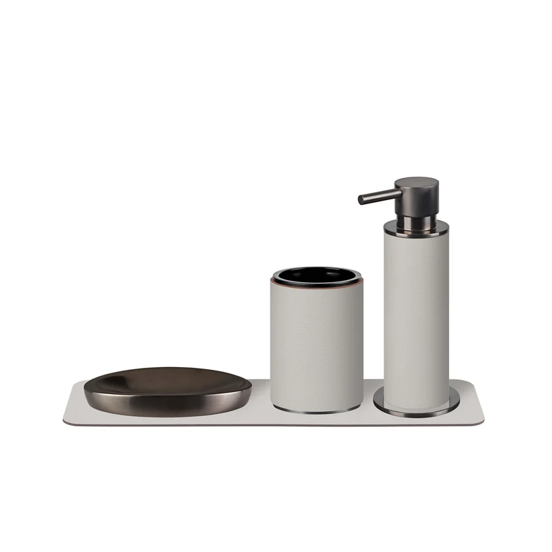 Leather Bathroom Set by Ekaterina Borovkova for ADJ STYLE