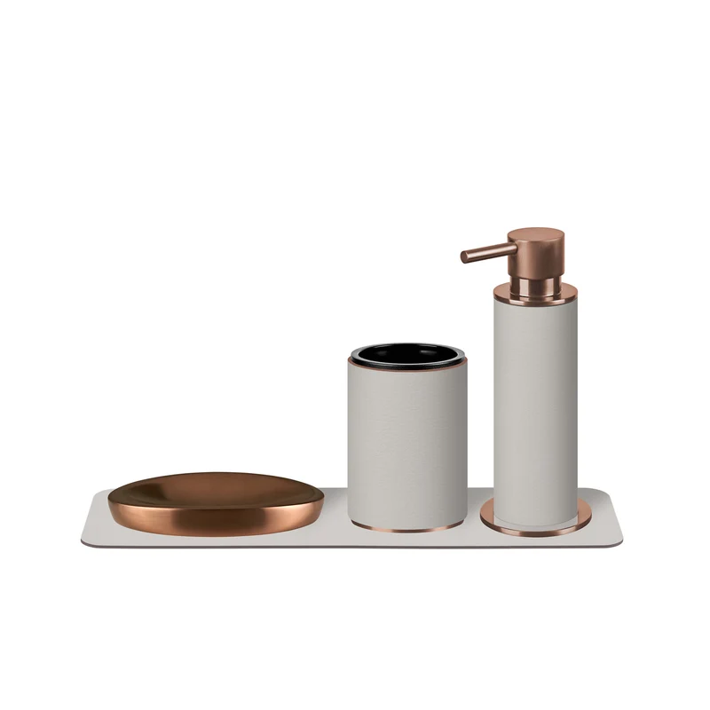 Leather Bathroom Set by Ekaterina Borovkova for ADJ STYLE