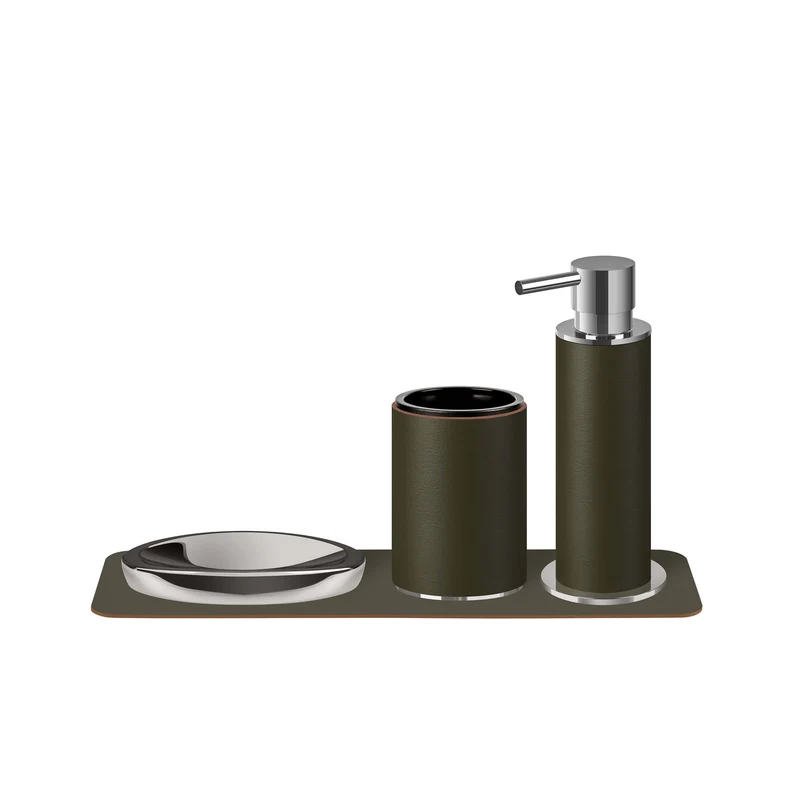 Leather Bathroom Set by Ekaterina Borovkova for ADJ STYLE