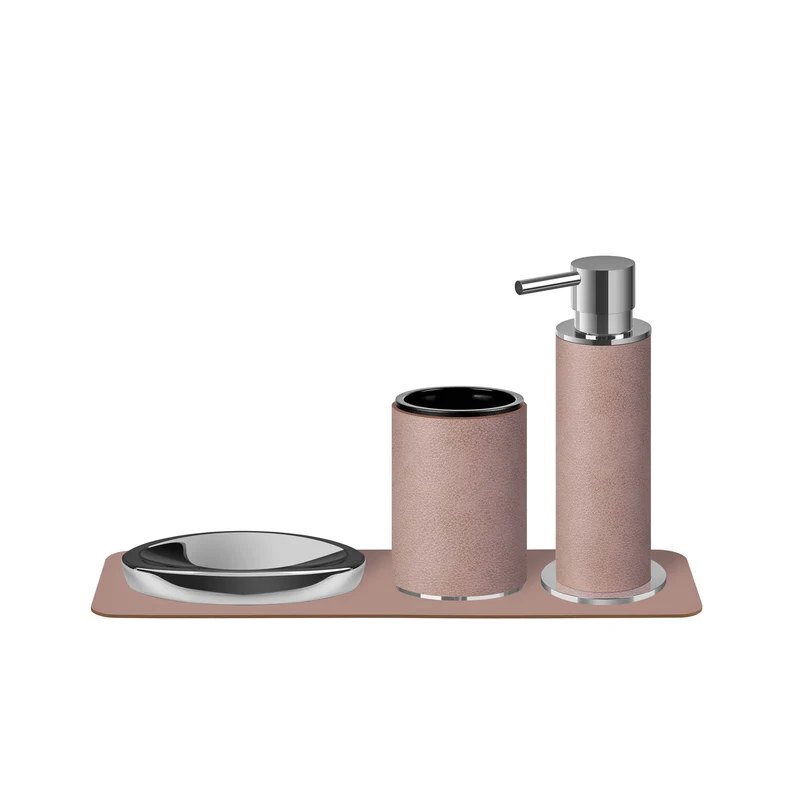 Leather Bathroom Set by Ekaterina Borovkova for ADJ STYLE