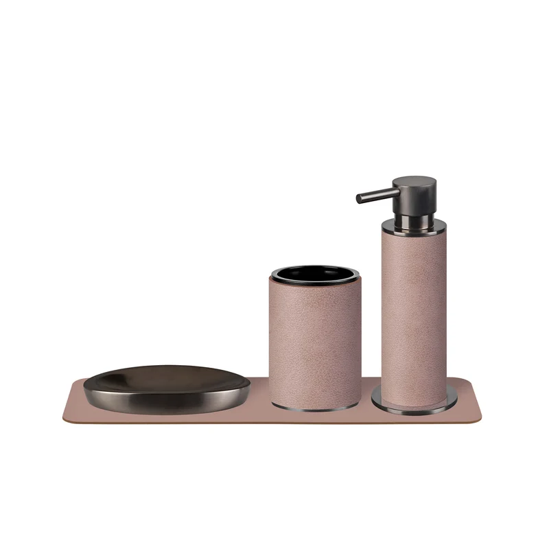 Leather Bathroom Set by Ekaterina Borovkova for ADJ STYLE