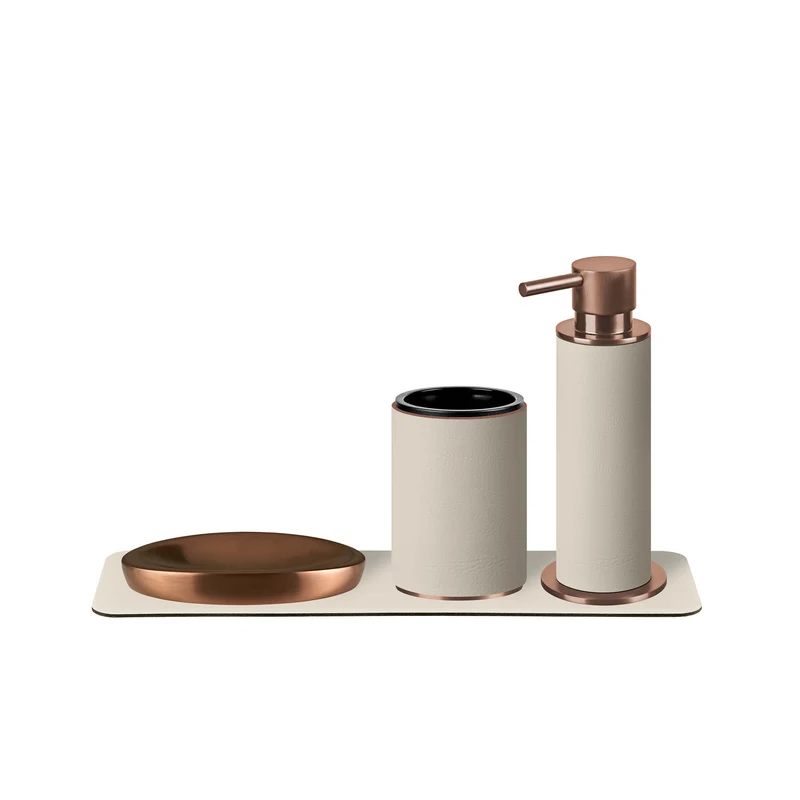 Leather Bathroom Set by Ekaterina Borovkova for ADJ STYLE