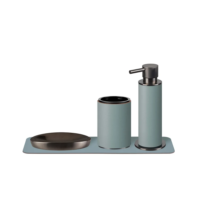Leather Bathroom Set by Ekaterina Borovkova for ADJ STYLE