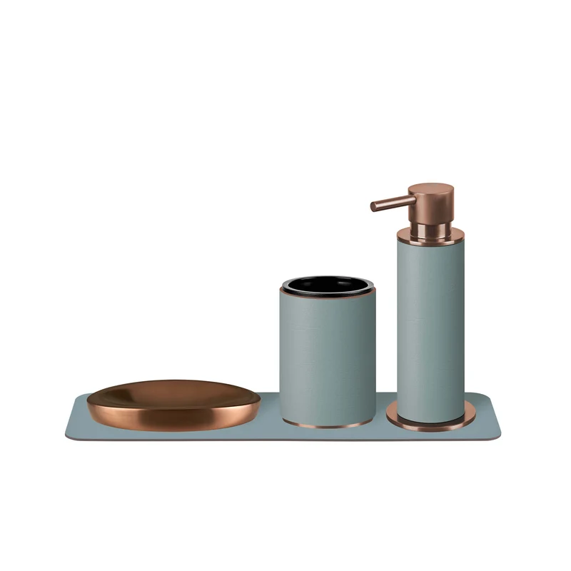 Leather Bathroom Set by Ekaterina Borovkova for ADJ STYLE