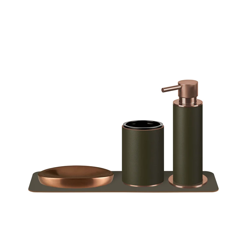 Leather Bathroom Set by Ekaterina Borovkova for ADJ STYLE